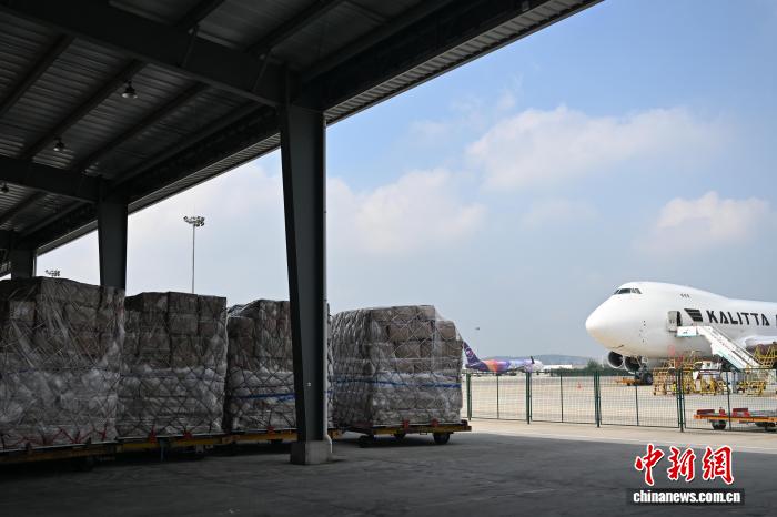 华侨华人青睐“家乡味” 浙江杭州机场迎来大闸蟹出口高峰