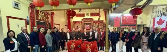 中國洪門民治黨滿地可分部隆重舉辦新春團拜活動