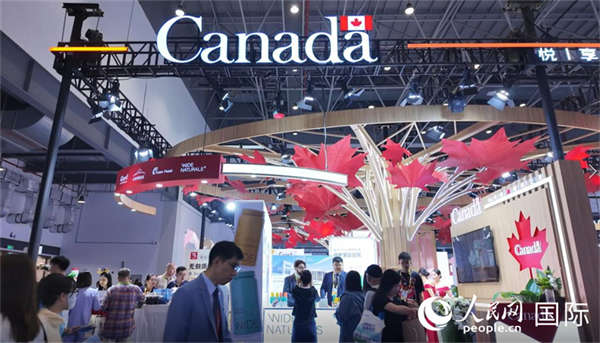 在加拿大国家馆，观展者络绎不绝。人民网记者 符园园摄