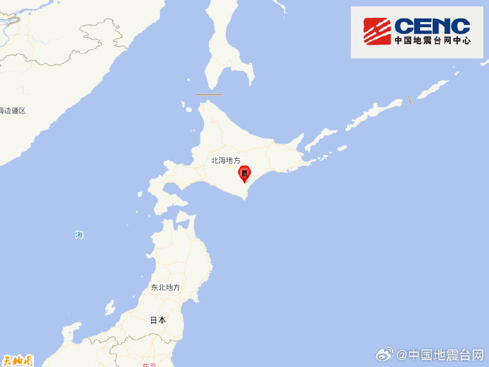 日本北海道发生6.1级地震，震源深度80千米